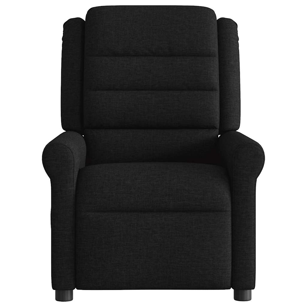 vidaXL Sillón reclinable eléctrico de tela negro