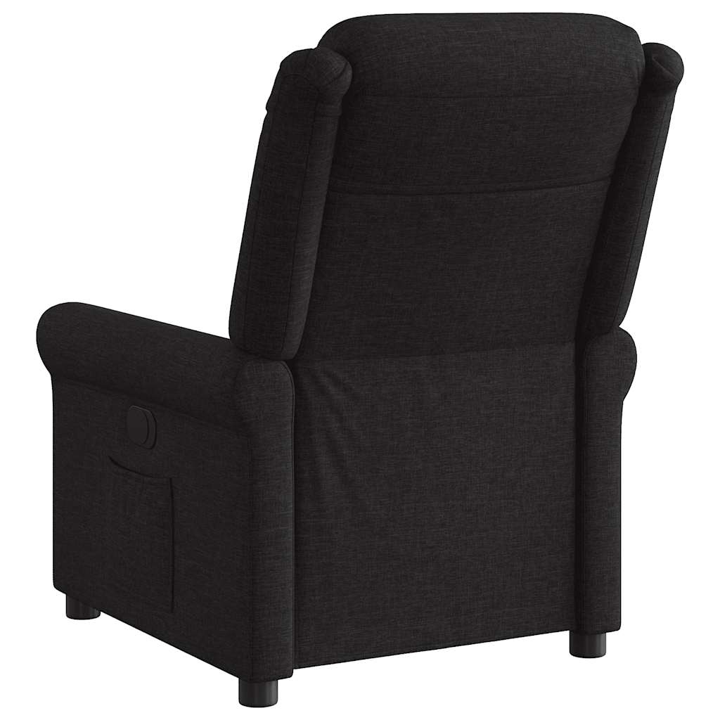 vidaXL Sillón reclinable eléctrico de tela negro