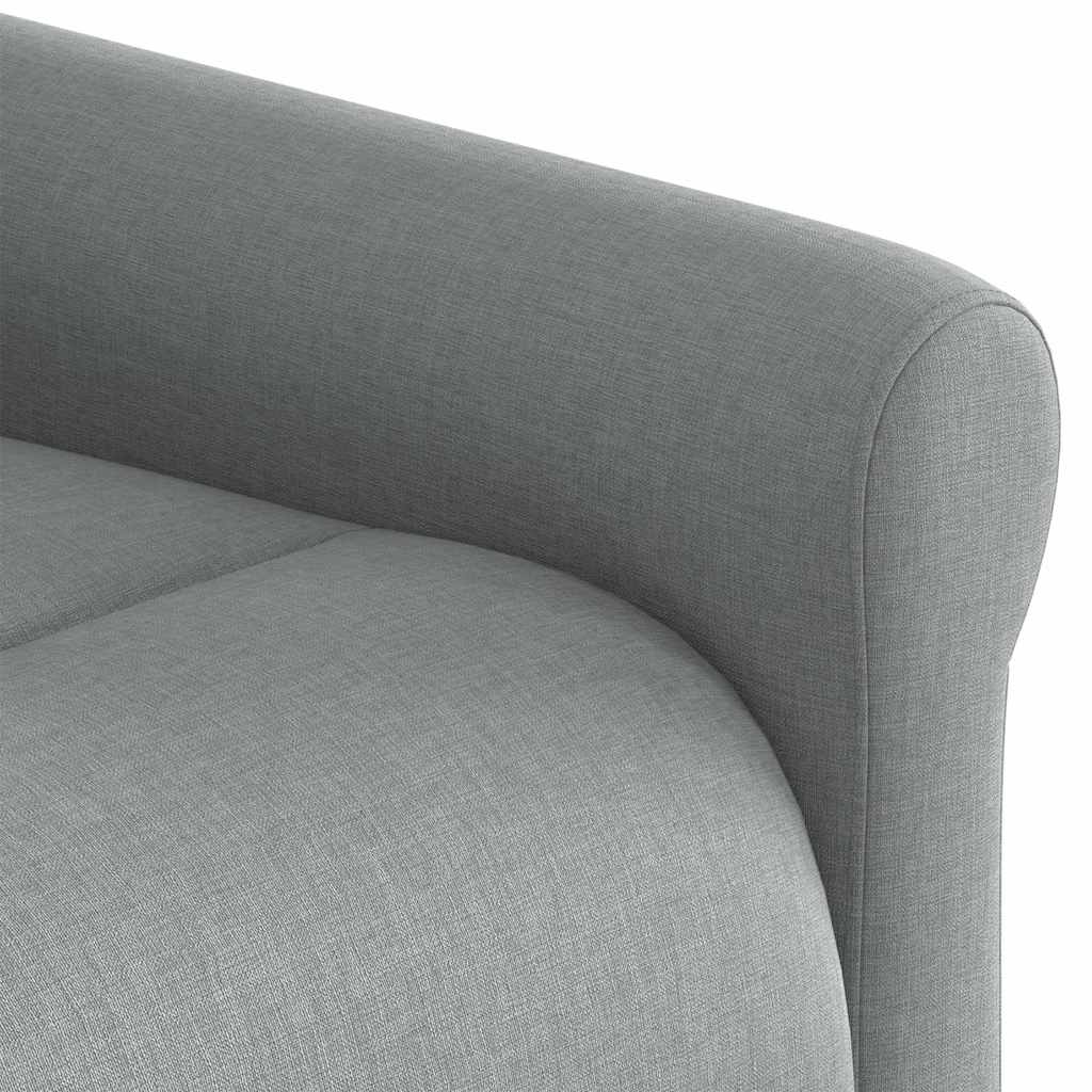 vidaXL Sillón reclinable elevable de tela gris claro