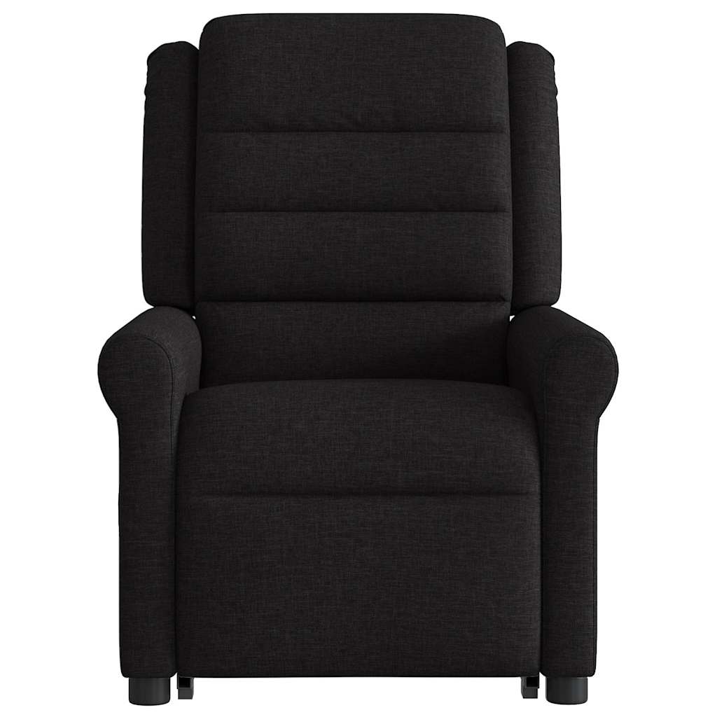 vidaXL Sillón reclinable elevable tela negro