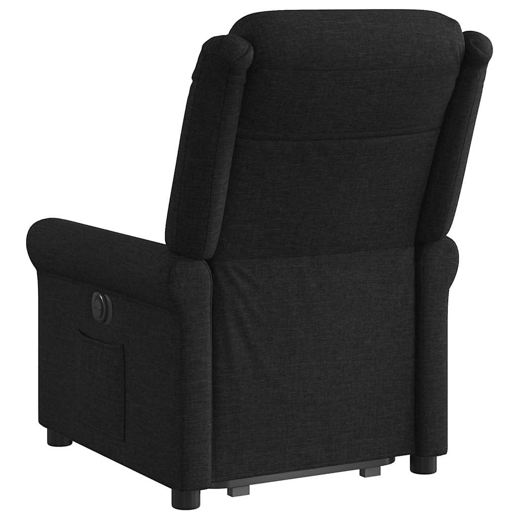 vidaXL Sillón reclinable elevable tela negro