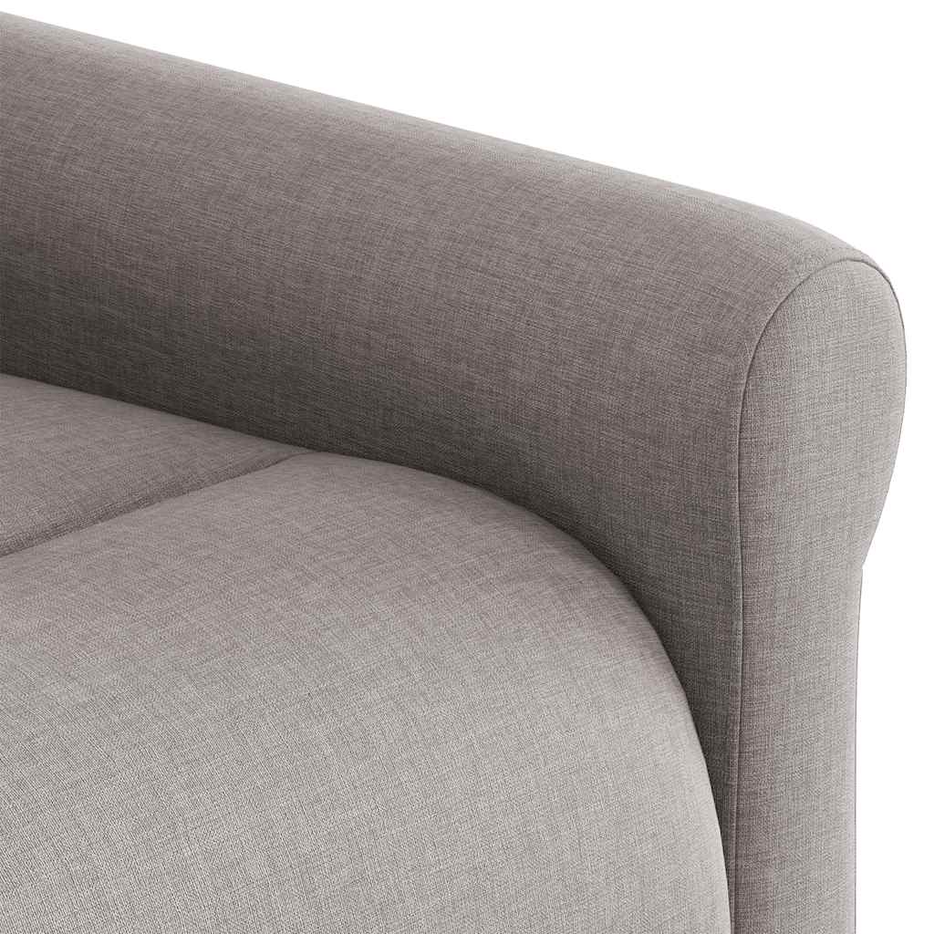 vidaXL Sillón reclinable elevable tela gris taupe