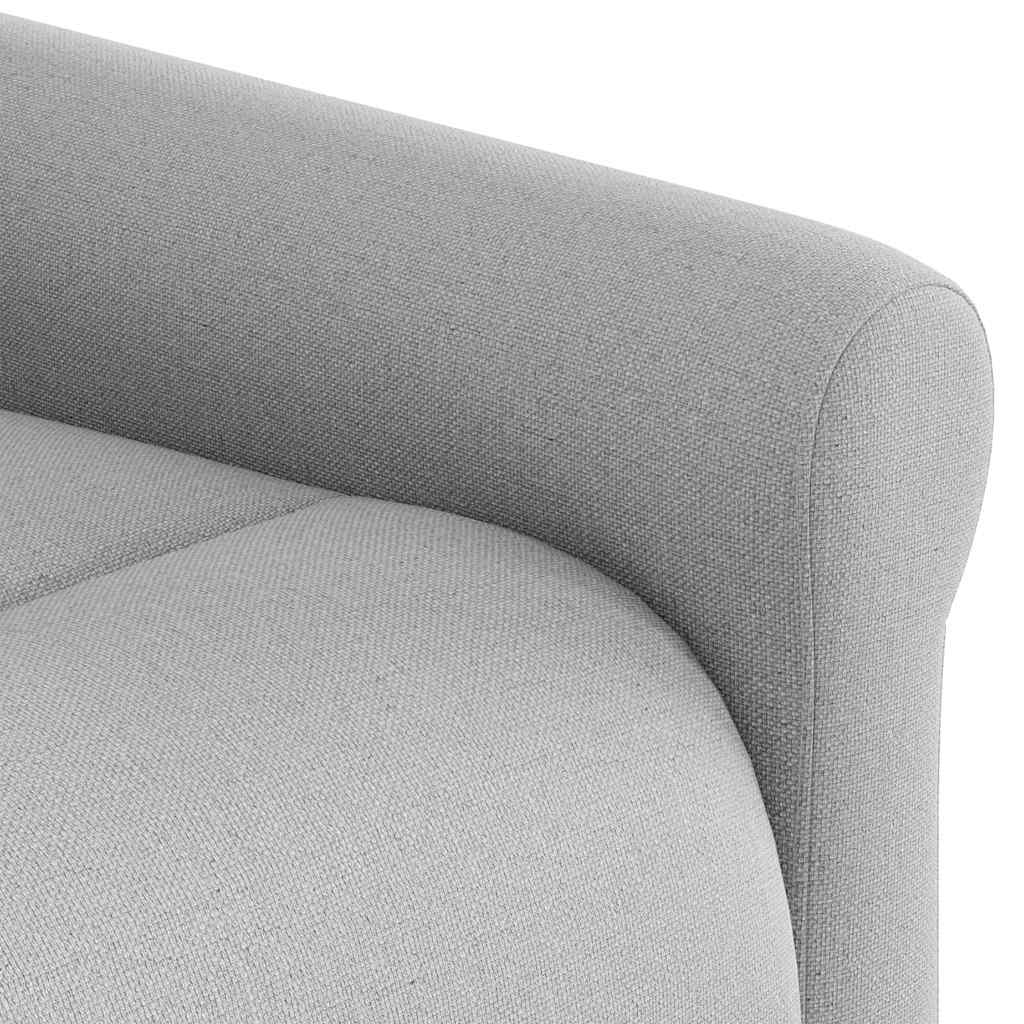 vidaXL Sillón reclinable elevable de tela gris nube