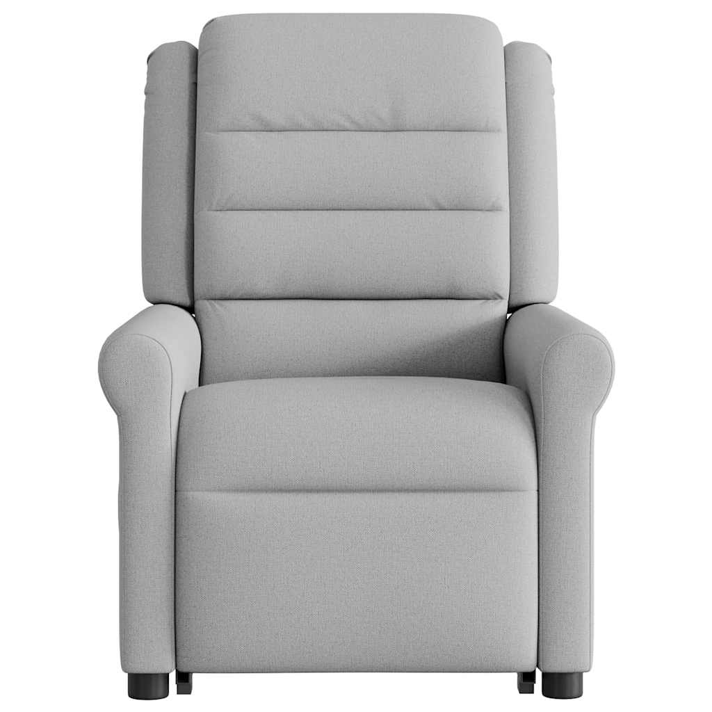 vidaXL Sillón reclinable elevable de tela gris nube