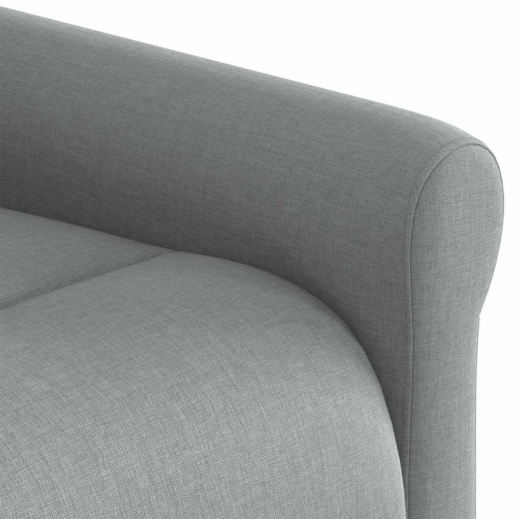 vidaXL Sillón reclinable de masaje eléctrico tela gris claro