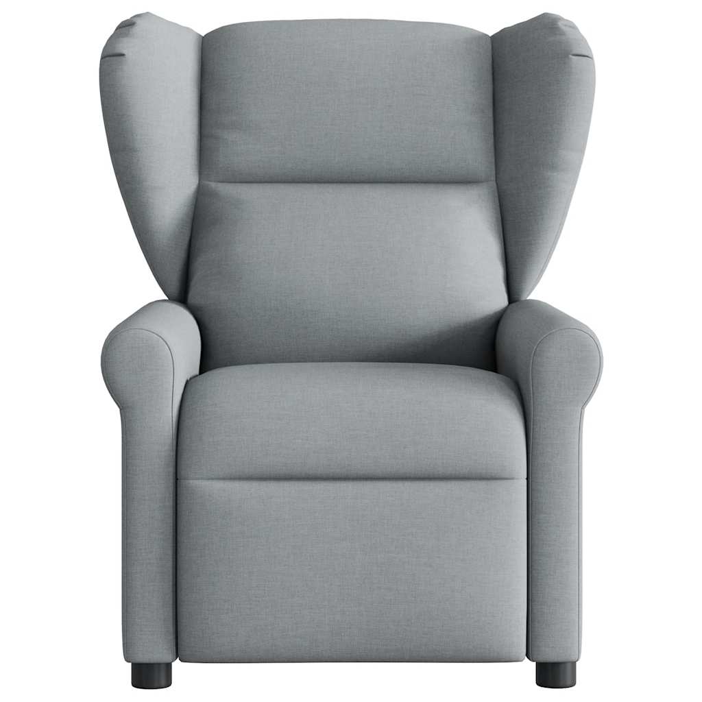 vidaXL Sillón reclinable de masaje eléctrico tela gris claro