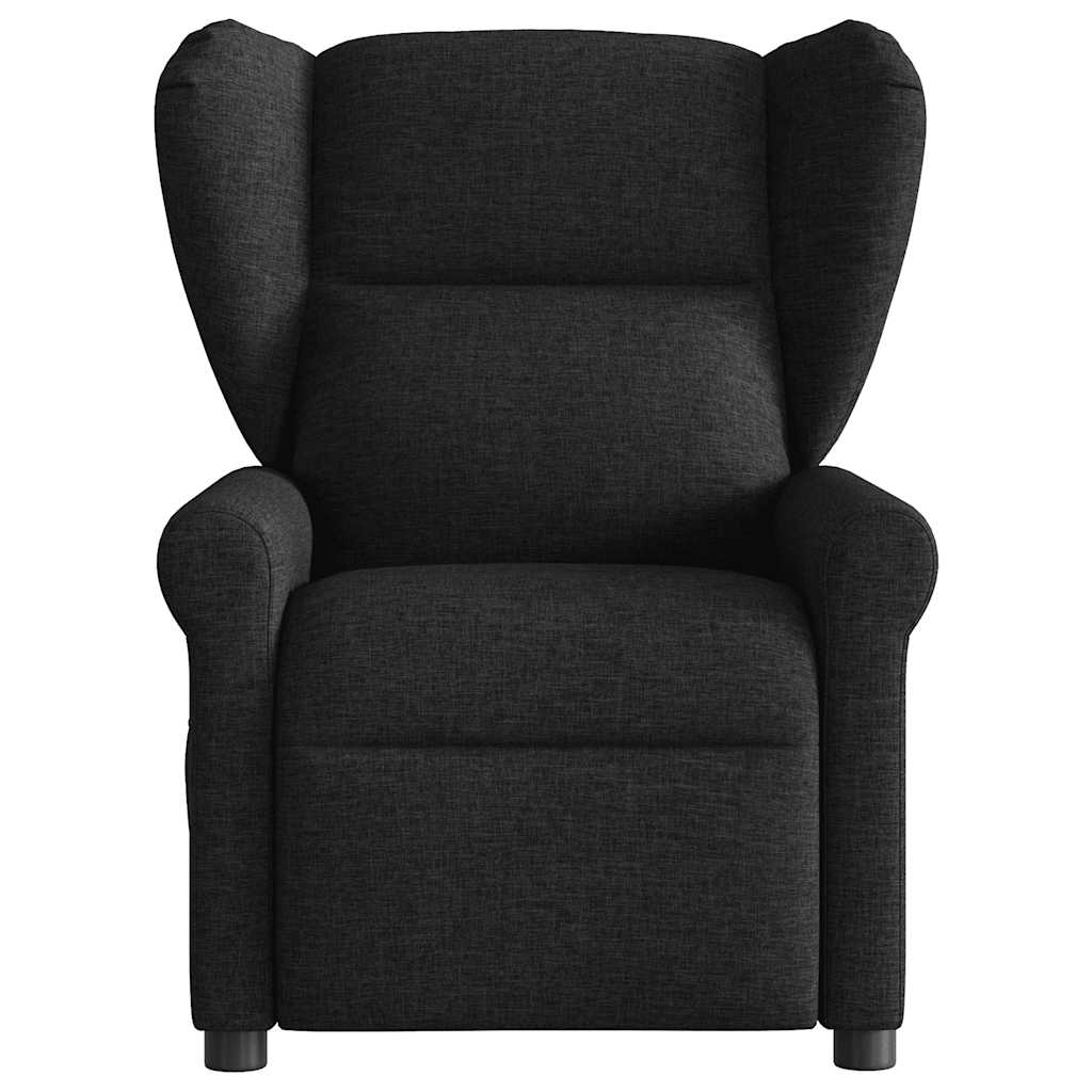 vidaXL Sillón reclinable de masaje eléctrico tela negro