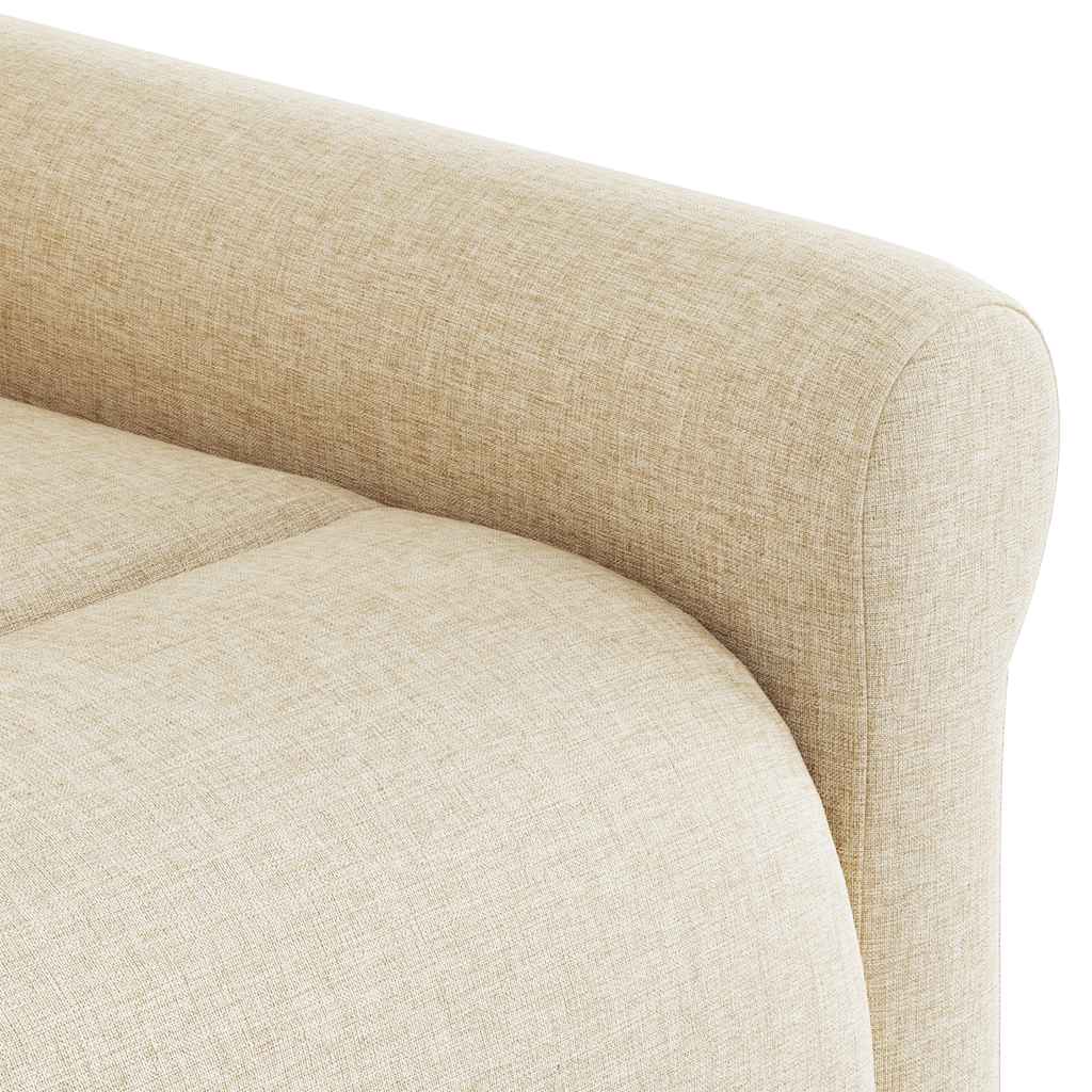 vidaXL Sillón reclinable de masaje eléctrico tela color crema