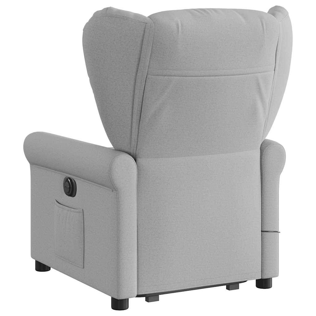 vidaXL Sillón de masaje reclinable de pie de tela gris nube