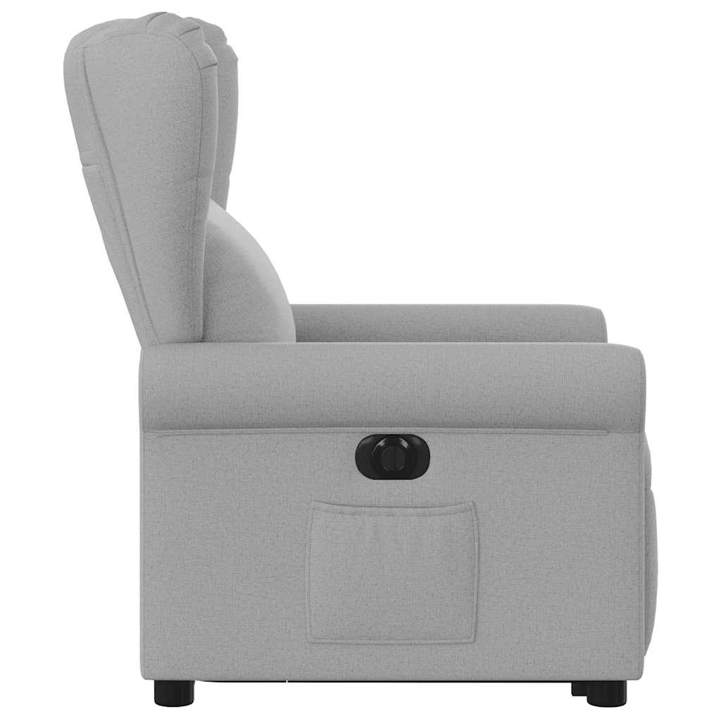 vidaXL Sillón eléctrico reclinable elevable de tela gris nube