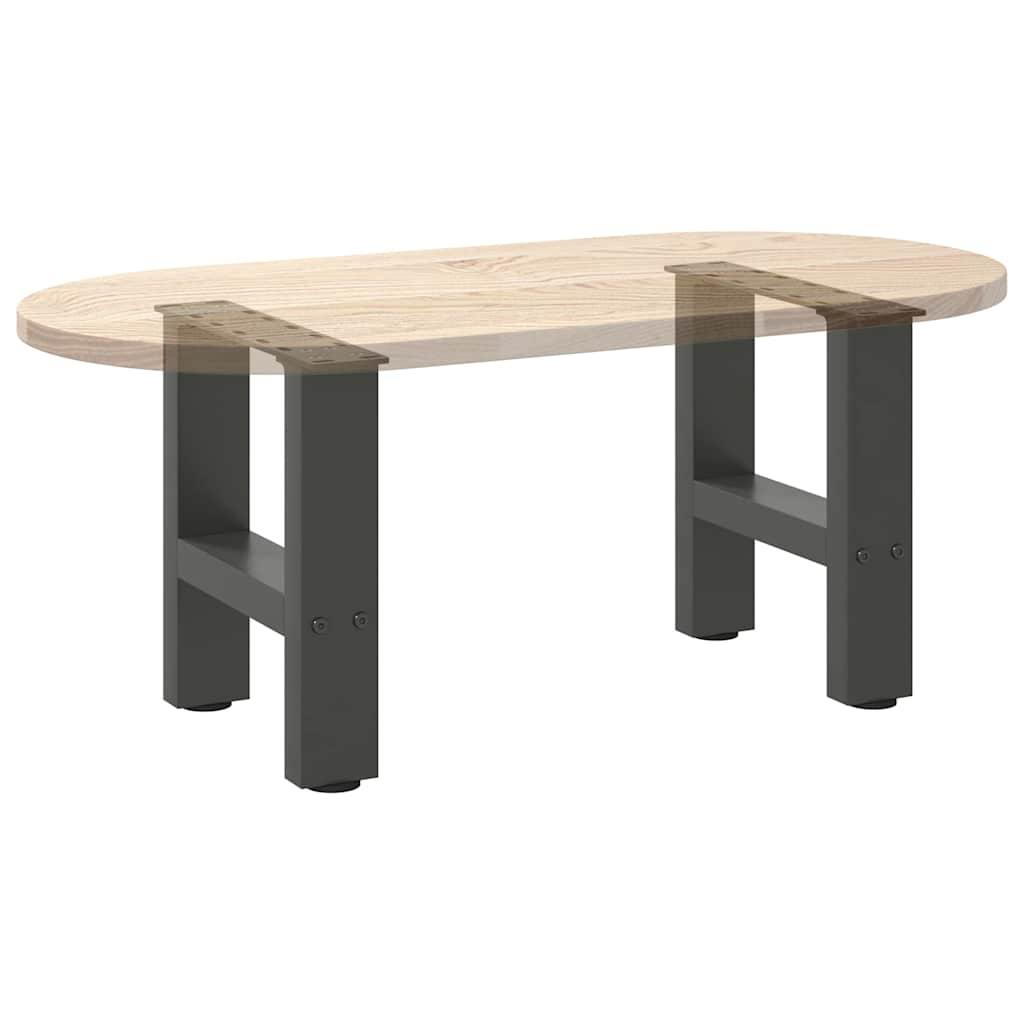 vidaXL Patas de mesa de centro antracita 2uds acero 30x(30-31) cm