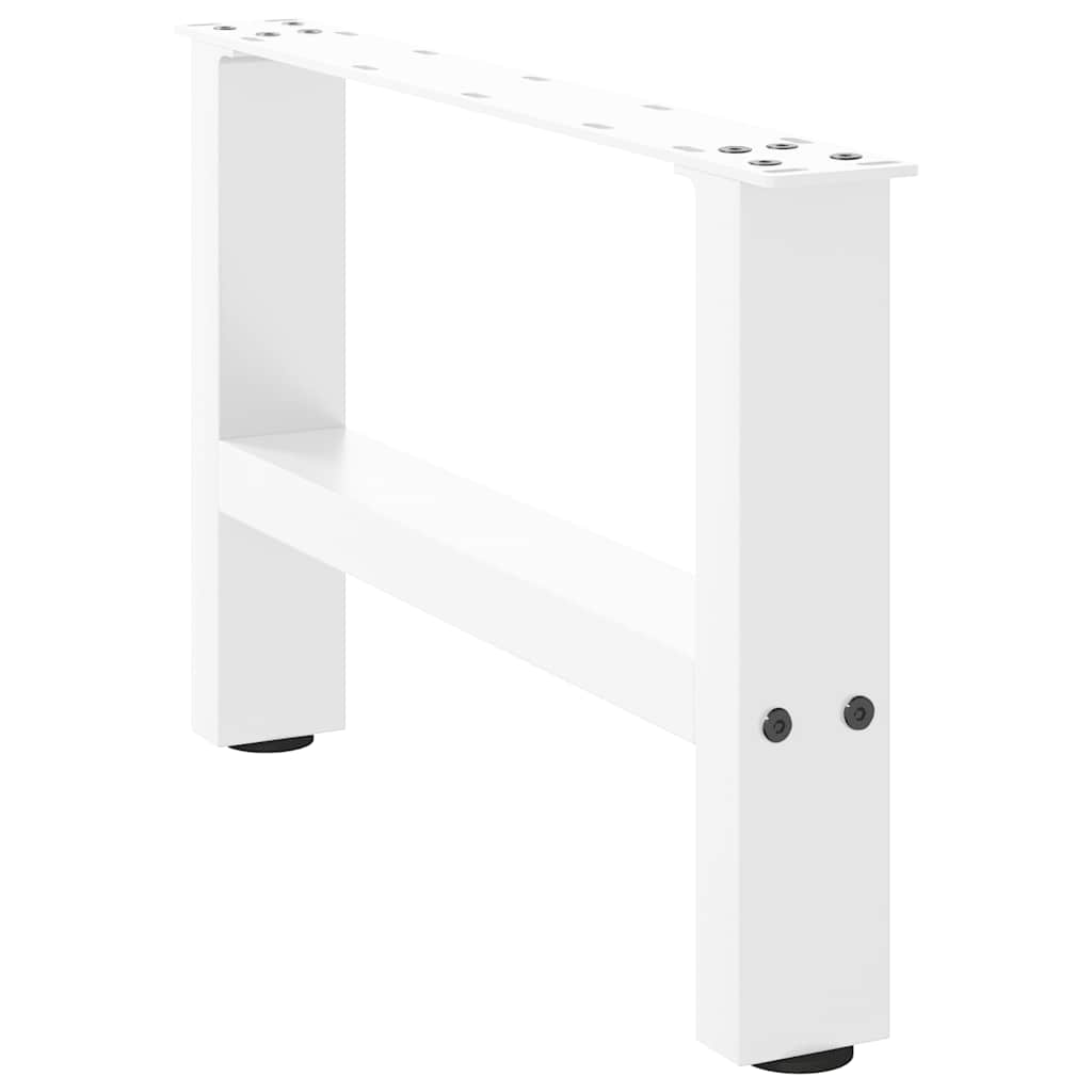 vidaXL Patas de mesa de centro blanco 2uds acero 50x(30-31) cm