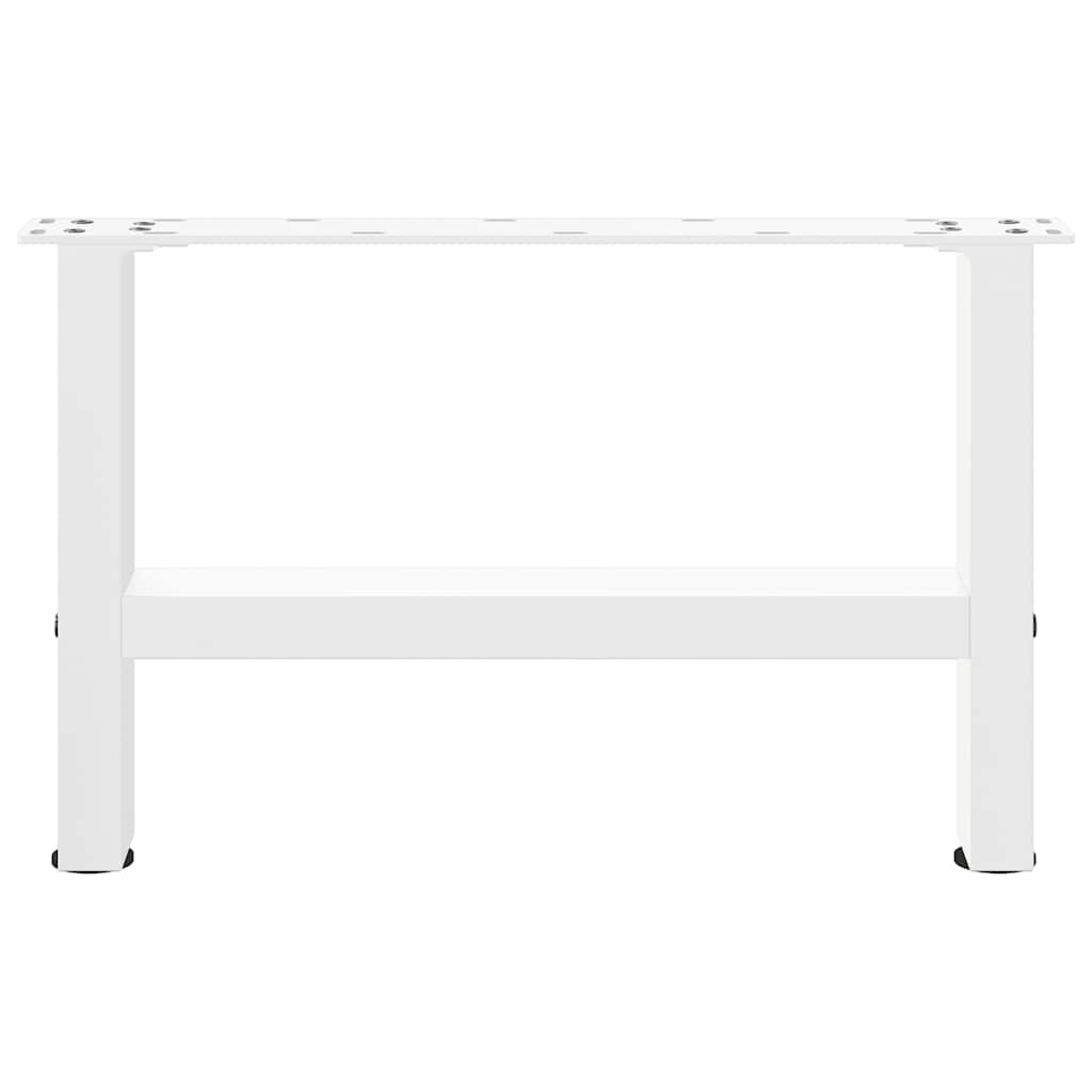 vidaXL Patas de mesa de centro blanco 2uds acero 50x(30-31) cm