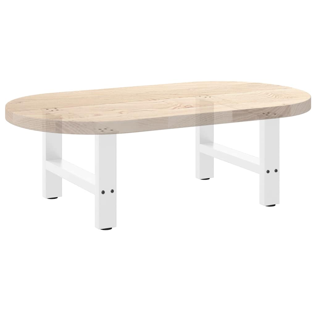 vidaXL Patas de mesa de centro blanco 2uds acero 50x(30-31) cm