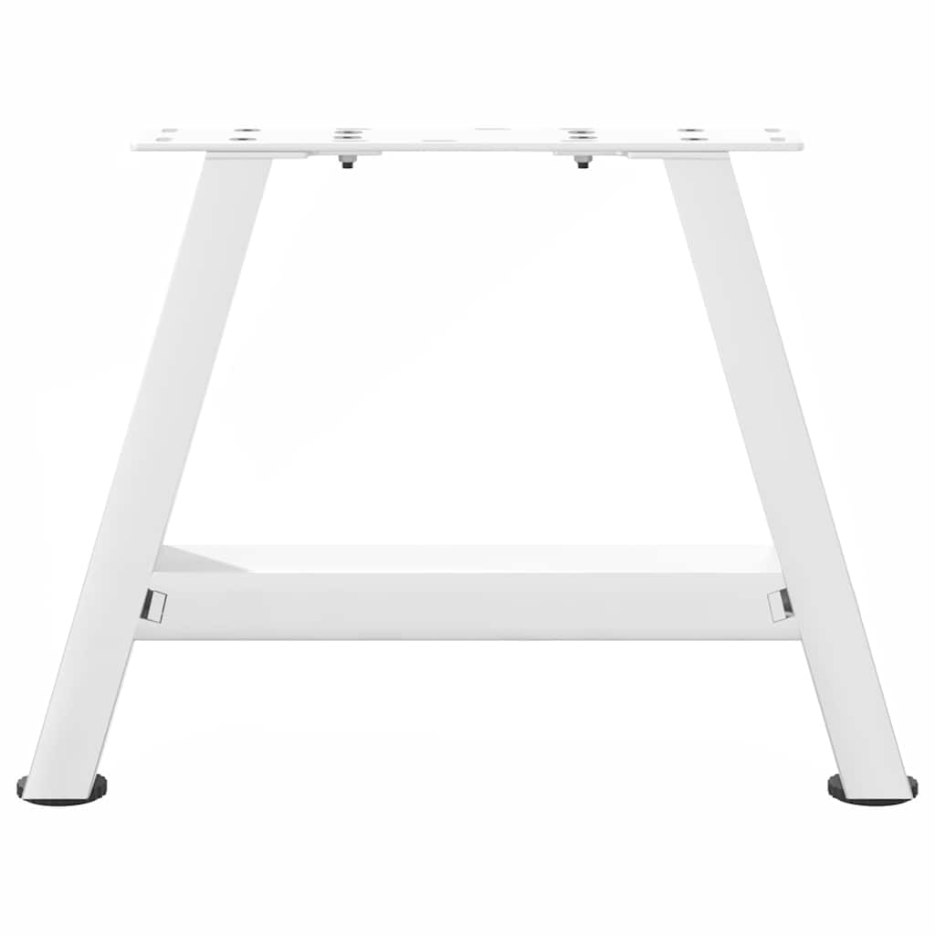 vidaXL Patas de mesa de centro forma A 2uds acero blanco 40x(30-31) cm