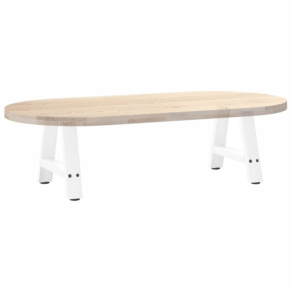 vidaXL Patas de mesa de centro forma A 2uds acero blanco 40x(30-31) cm