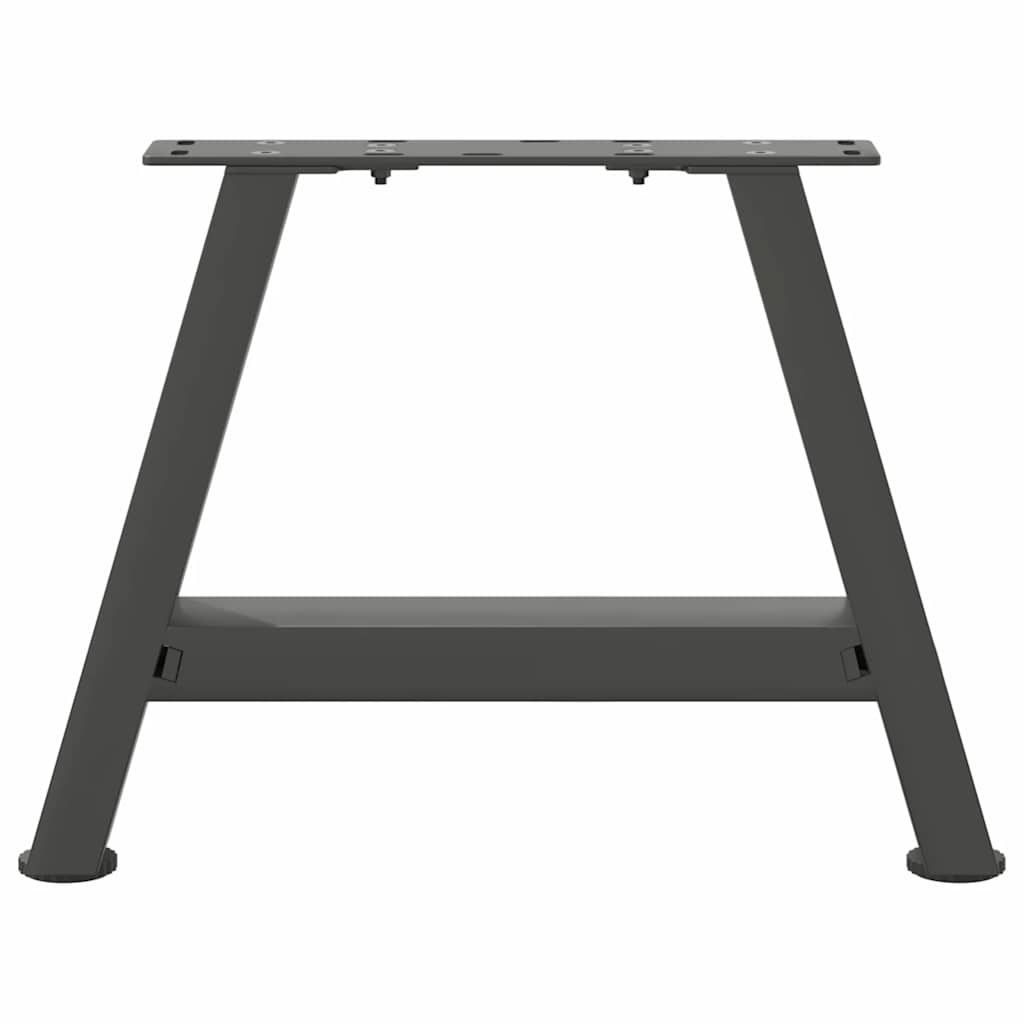 vidaXL Patas de mesa centro forma A 2uds acero antracita 50x(30-31) cm