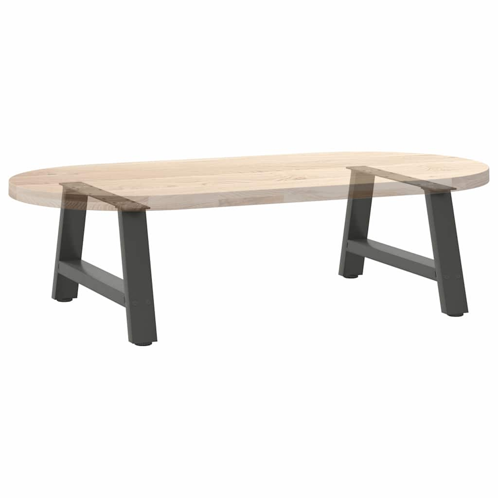 vidaXL Patas de mesa centro forma A 2uds acero antracita 70x(30-31) cm