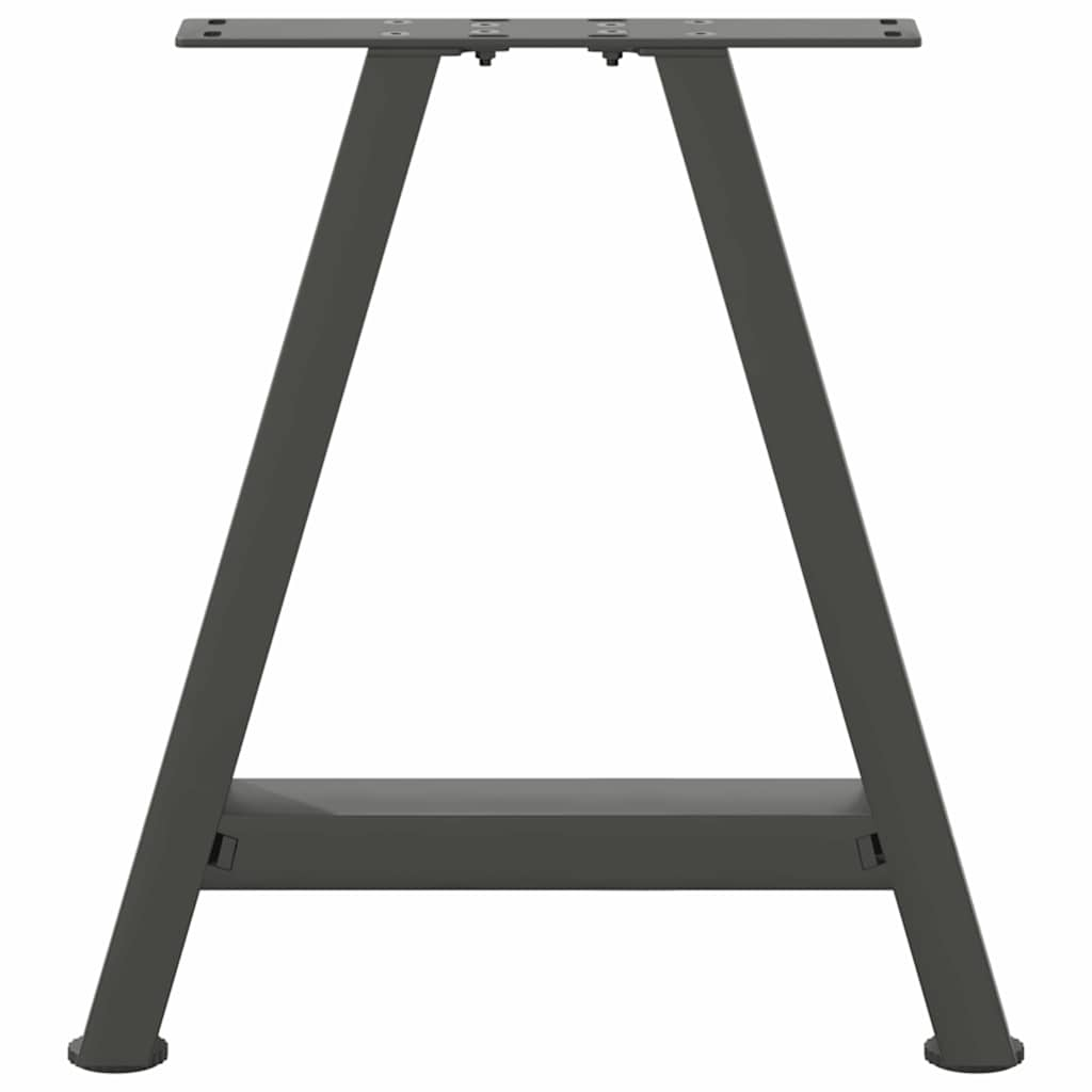 vidaXL Patas de mesa centro forma A 2uds acero antracita 38x(42-43) cm