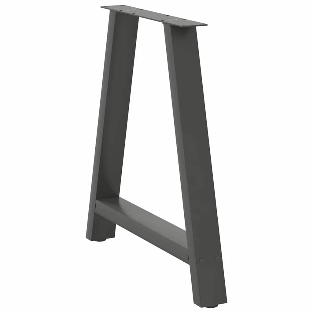 vidaXL Patas de mesa centro forma A 2uds acero antracita 80x(72-73) cm