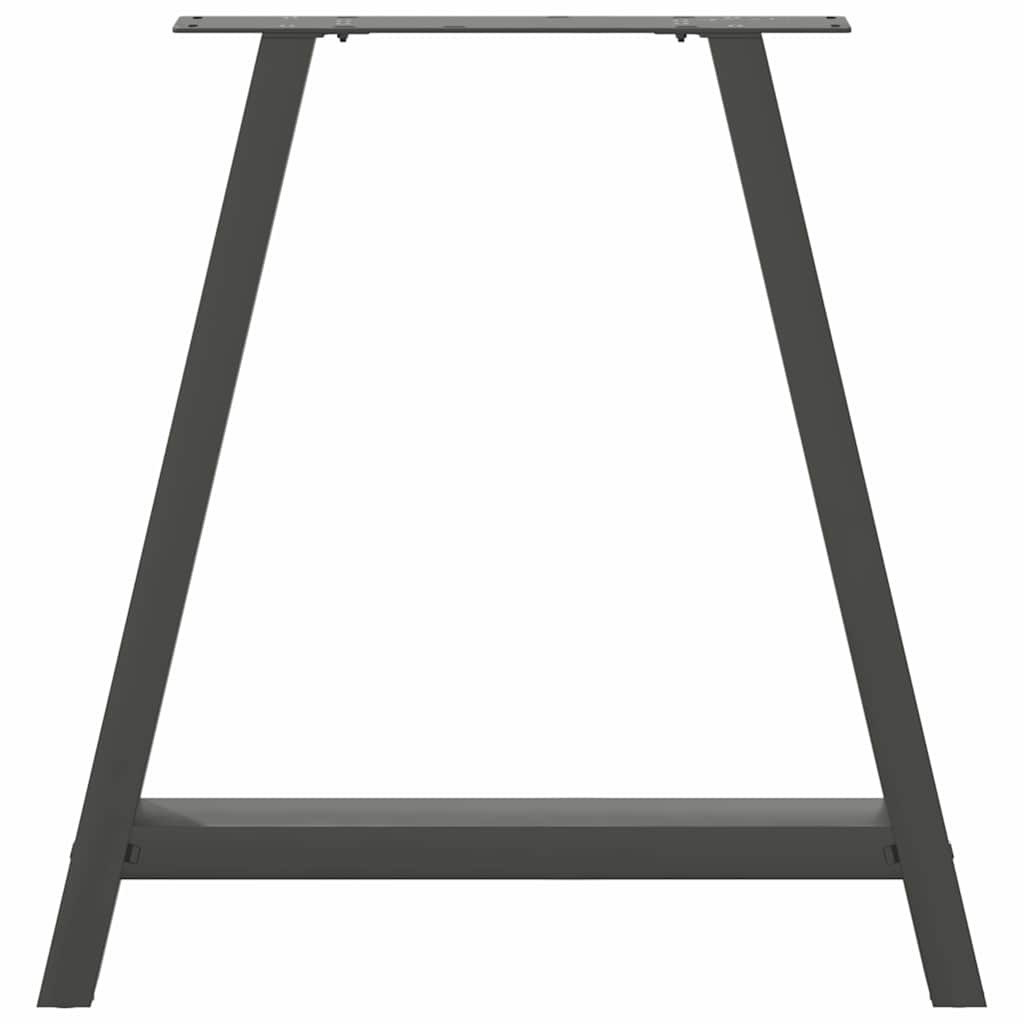 vidaXL Patas de mesa centro forma A 2uds acero antracita 80x(72-73) cm