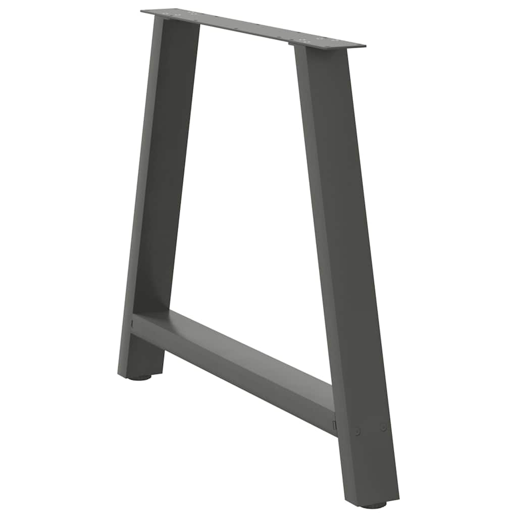 vidaXL Patas de mesa centro forma A 2uds acero antracita 100x(72-73)cm