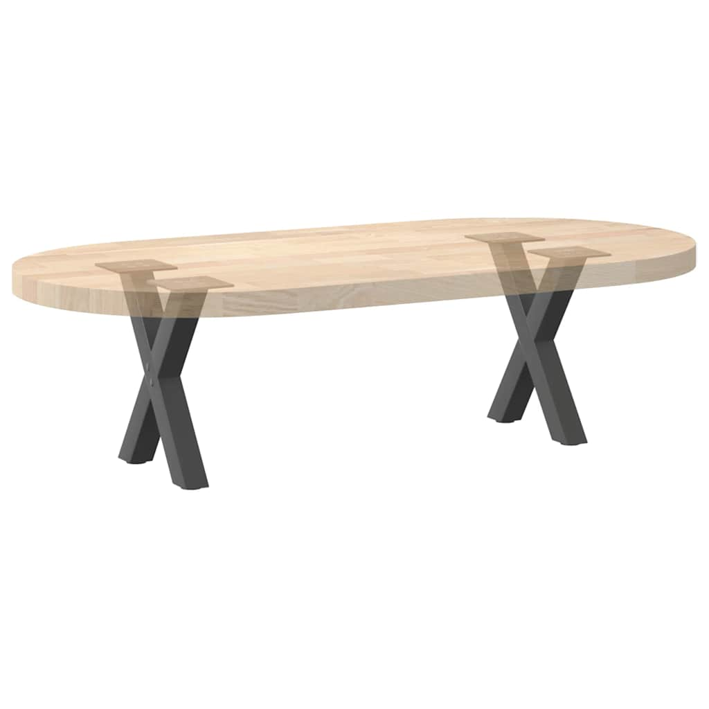 vidaXL Patas de mesa centro forma X 2uds acero antracita 30x(30-31) cm