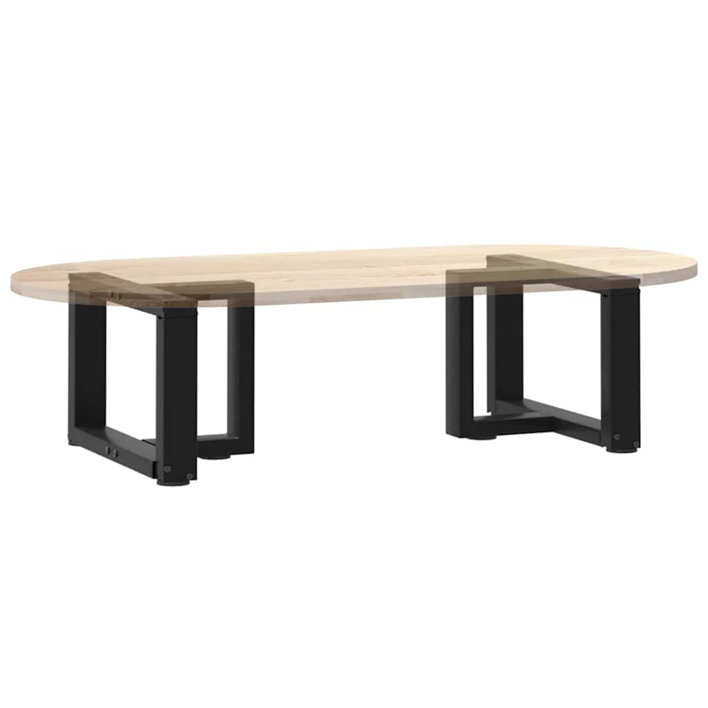 vidaXL Patas de mesa de centro en forma de T 2 uds acero negro