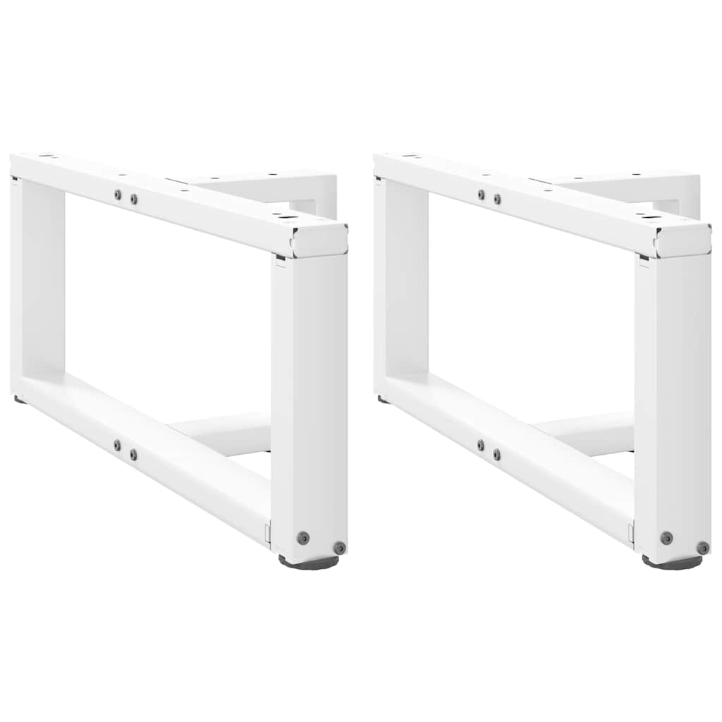 vidaXL Patas de mesa de centro en forma de T 2 uds acero blanco