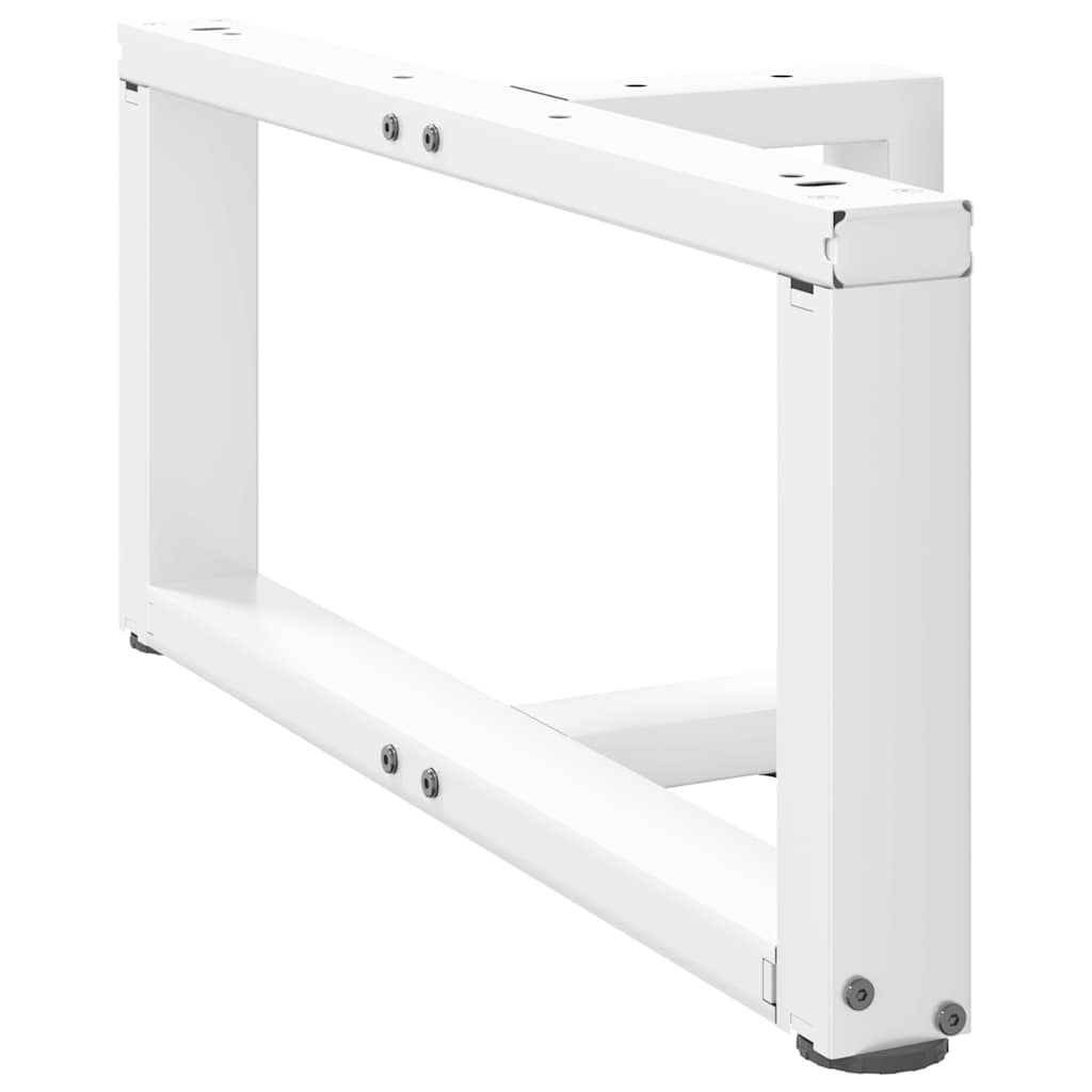 vidaXL Patas de mesa de centro en forma de T 2 uds acero blanco