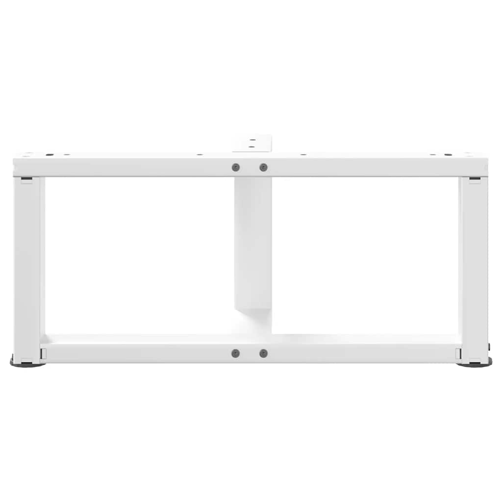 vidaXL Patas de mesa de centro en forma de T 2 uds acero blanco