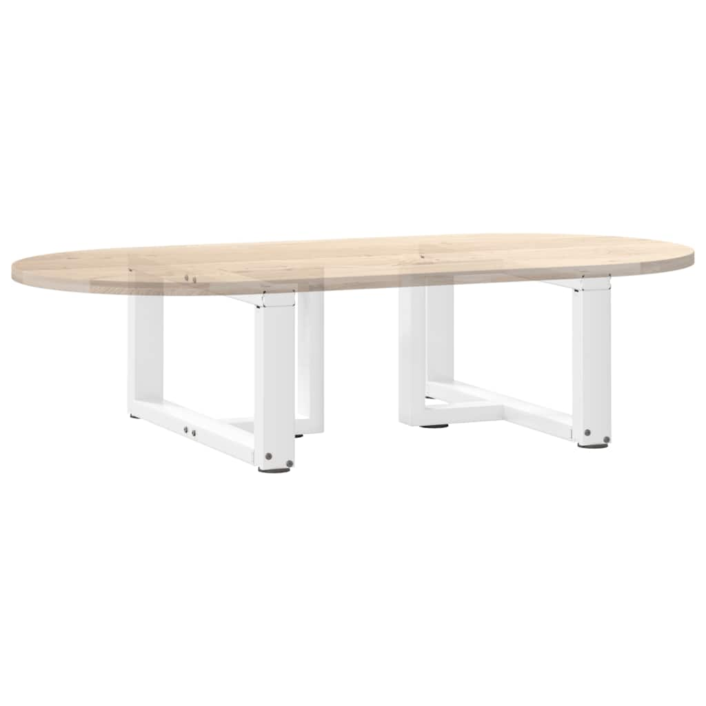 vidaXL Patas de mesa de centro en forma de T 2 uds acero blanco