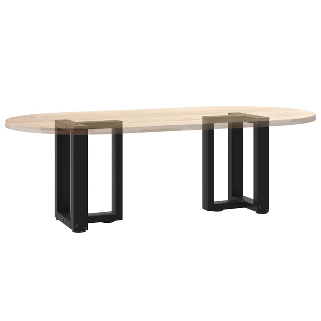 vidaXL Patas de mesa de centro en forma de T 2 uds acero negro