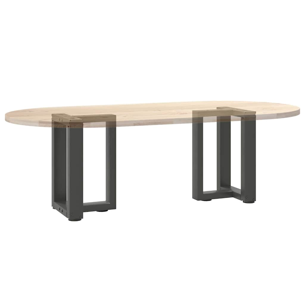 vidaXL Patas de mesa de centro en forma de T 2 uds antracita acero