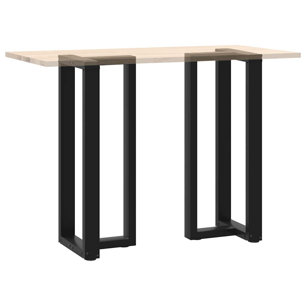 vidaXL Patas de mesa bar forma T 2 uds acero negro 50x35x(101-102) cm