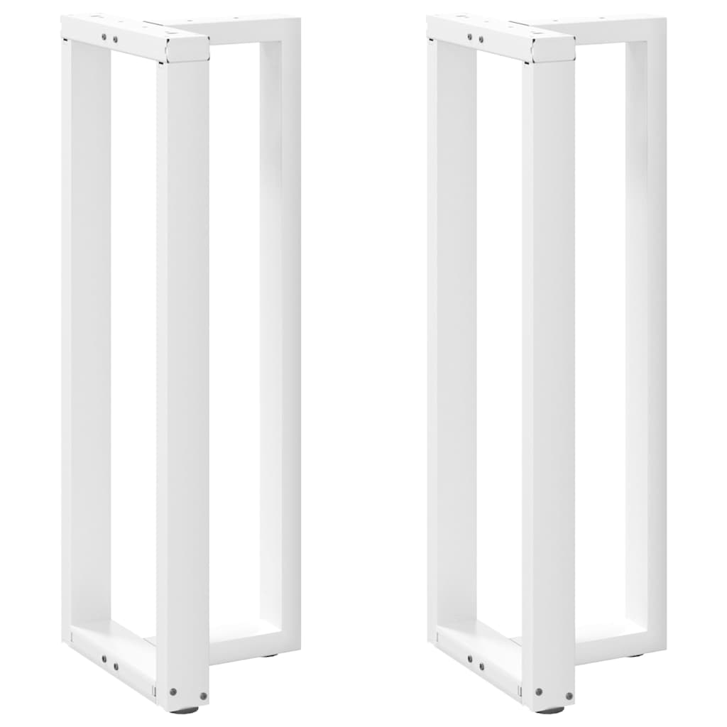 vidaXL Patas de mesa bar forma T 2 uds acero blanco 40x35x(111-112) cm