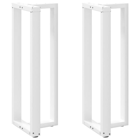 vidaXL Patas de mesa bar forma T 2 uds acero blanco 40x35x(111-112) cm