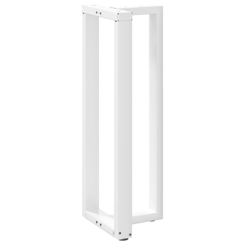 vidaXL Patas de mesa bar forma T 2 uds acero blanco 40x35x(111-112) cm