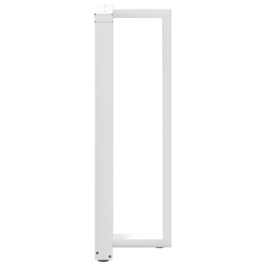 vidaXL Patas de mesa bar forma T 2 uds acero blanco 40x35x(111-112) cm