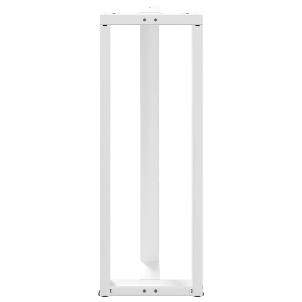 vidaXL Patas de mesa bar forma T 2 uds acero blanco 40x35x(111-112) cm