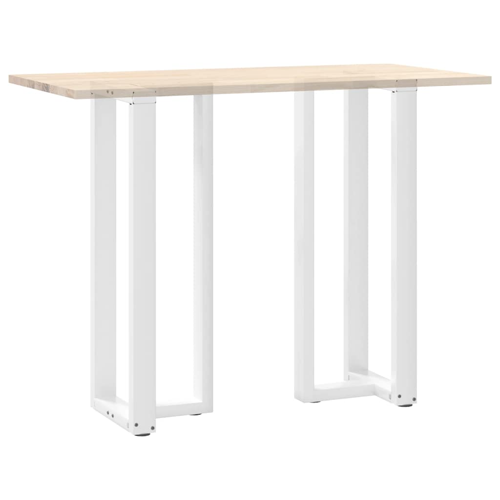 vidaXL Patas de mesa bar forma T 2 uds acero blanco 40x35x(111-112) cm