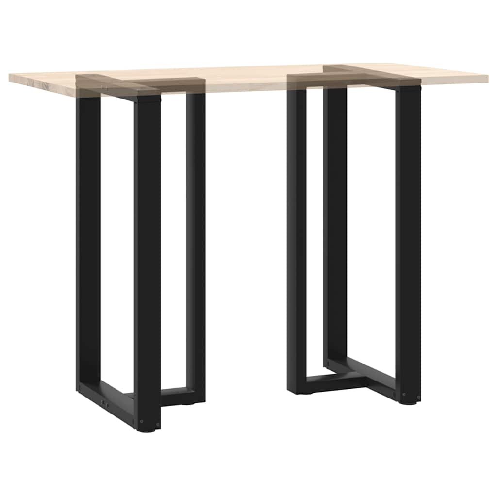 vidaXL Patas de mesa bar forma T 2 uds acero negro 60x35x(111-112) cm