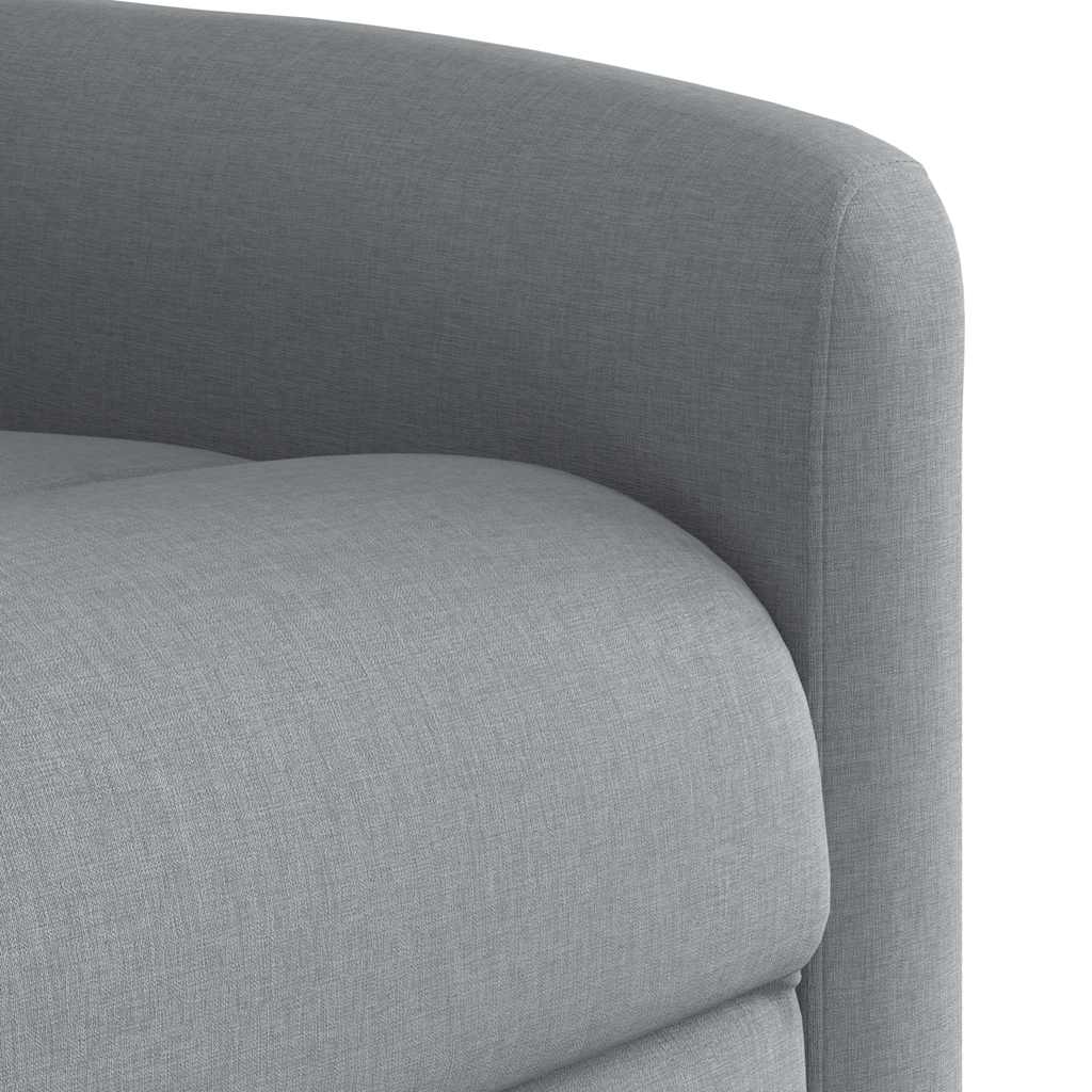 vidaXL Sillón reclinable de masaje de tela gris claro