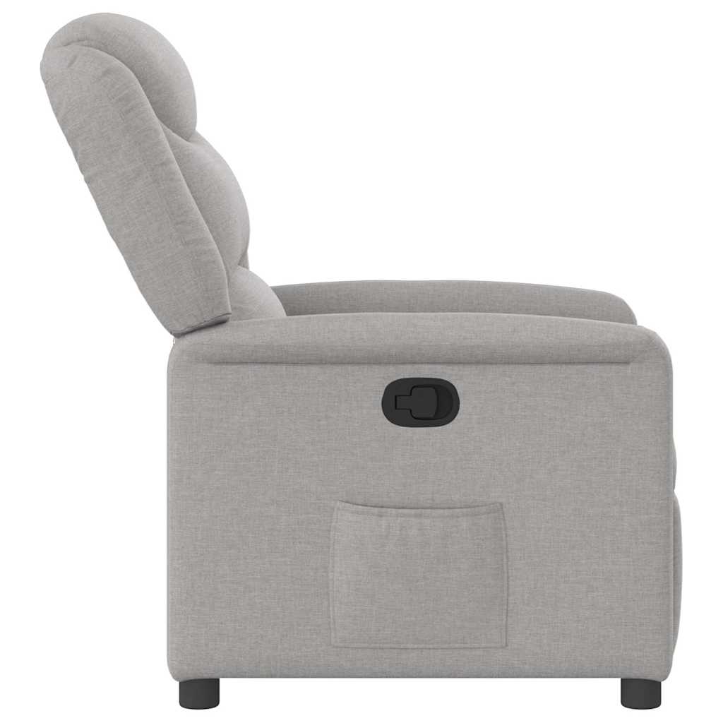 vidaXL Sillón reclinable de tela gris nube