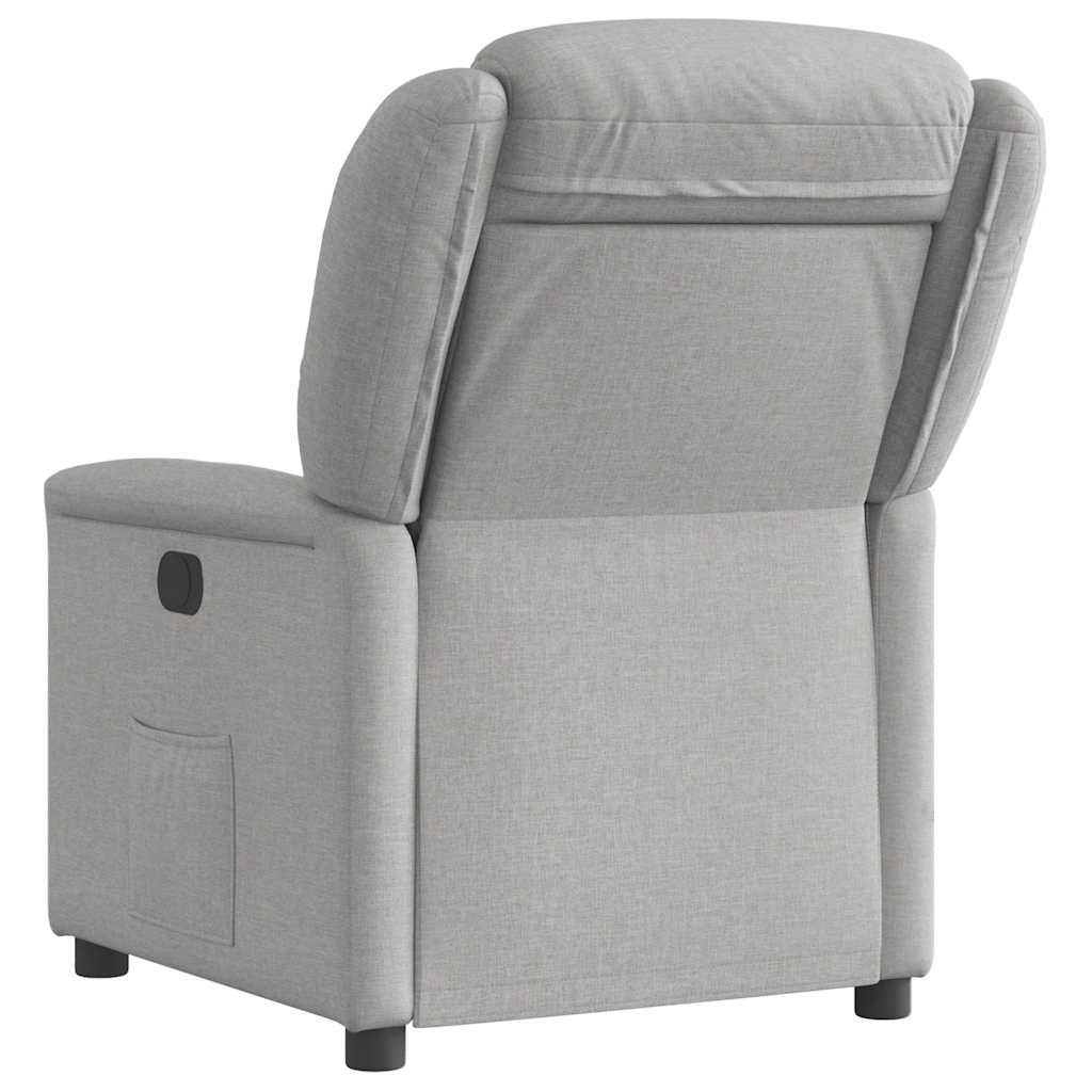 vidaXL Sillón reclinable de tela gris nube