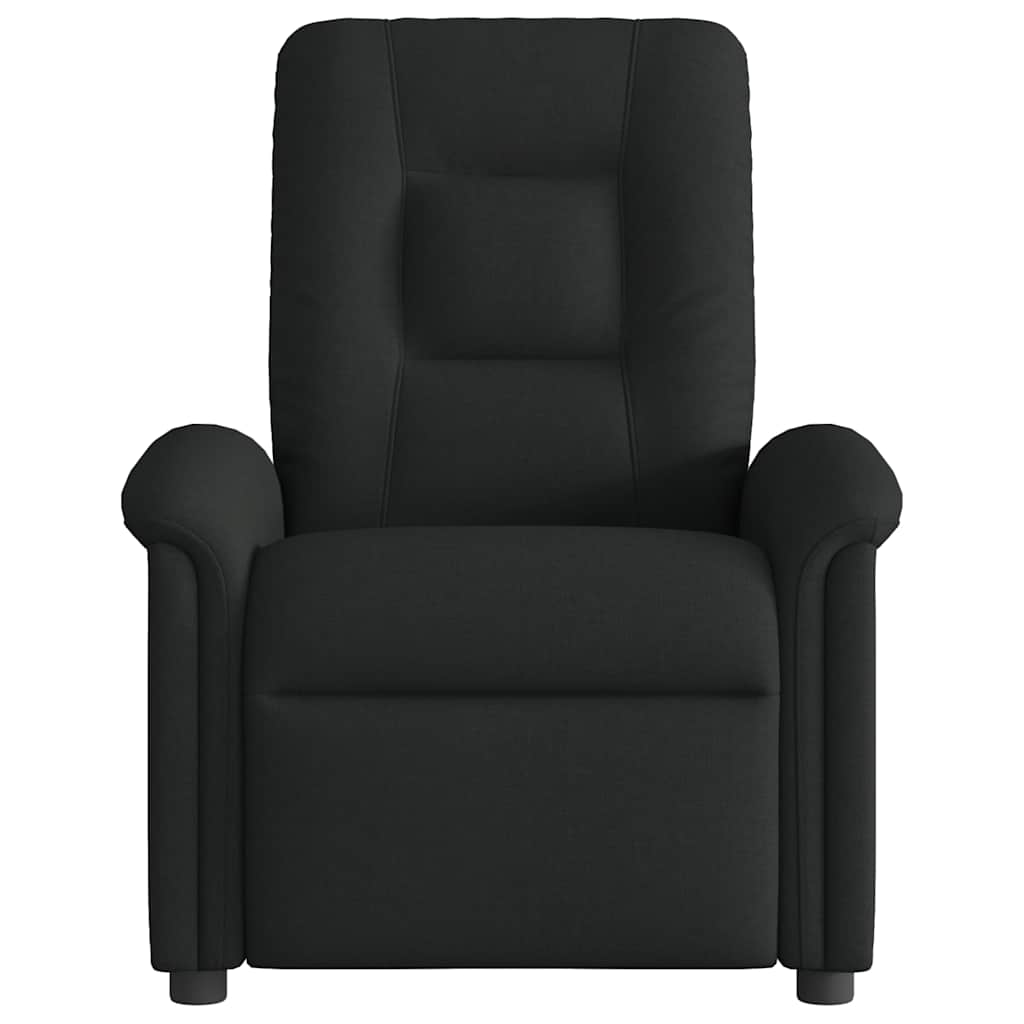 vidaXL Sillón reclinable de masaje de tela negro