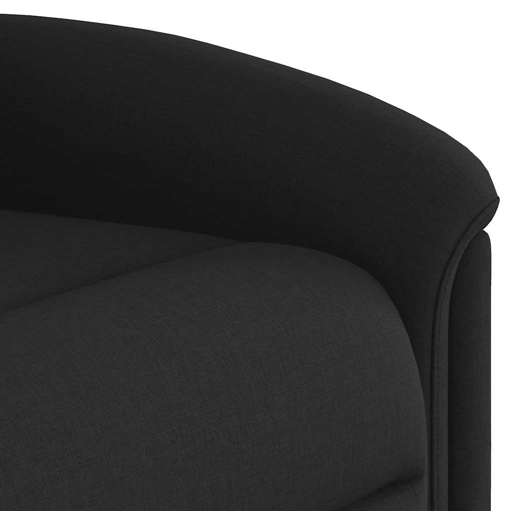 vidaXL Sillón reclinable de masaje de tela negro