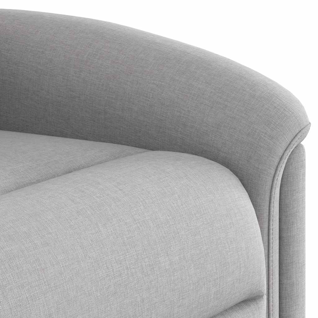 vidaXL Sillón de masaje reclinable de tela gris nube