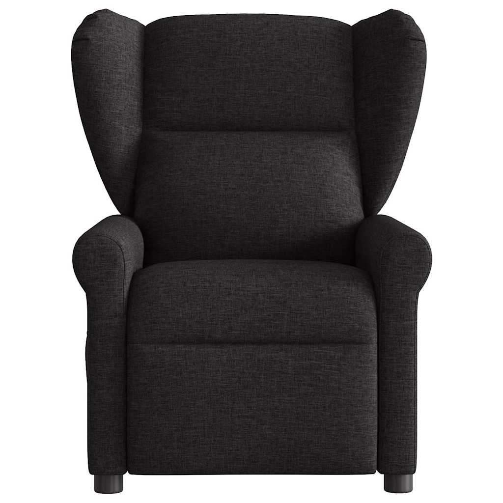 vidaXL Sillón reclinable de masaje de tela negro