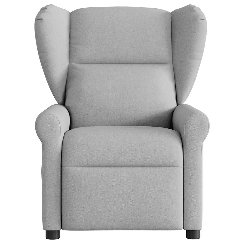 vidaXL Sillón de masaje reclinable de tela gris nube